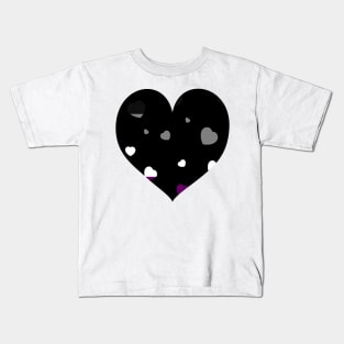 Chaotic Hearts, Pride Series - Asexual Kids T-Shirt